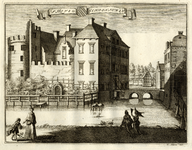 135389 Gezicht op het omgrachte kasteel Schonauwen bij Houten uit het zuidoosten.
